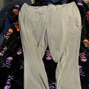 Grey leggings made to look like real pants haha